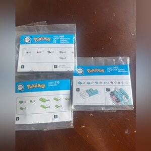 Pokemon Building Set with Blue and Green Blocks